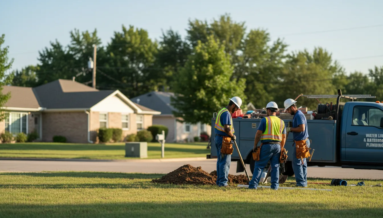 Residential water line and bathroom plumbing service in Stewart, OH